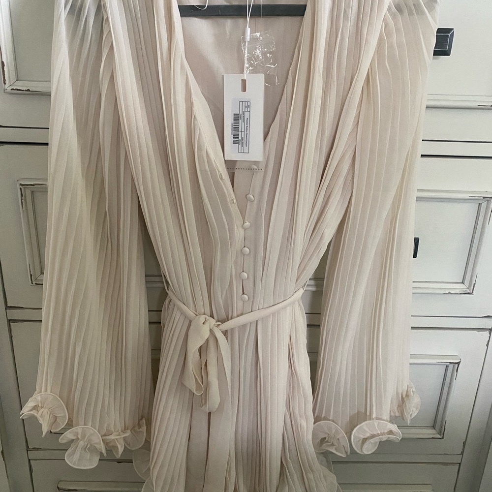 Pleated Button Down Romper